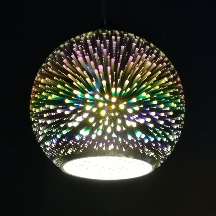 Fireworks Glass Dome Pendant Light