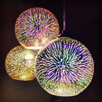 Fireworks Glass Dome Pendant Light