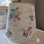 Elegant Floral Fabric Table Lamp with Iron Base - 1 Light