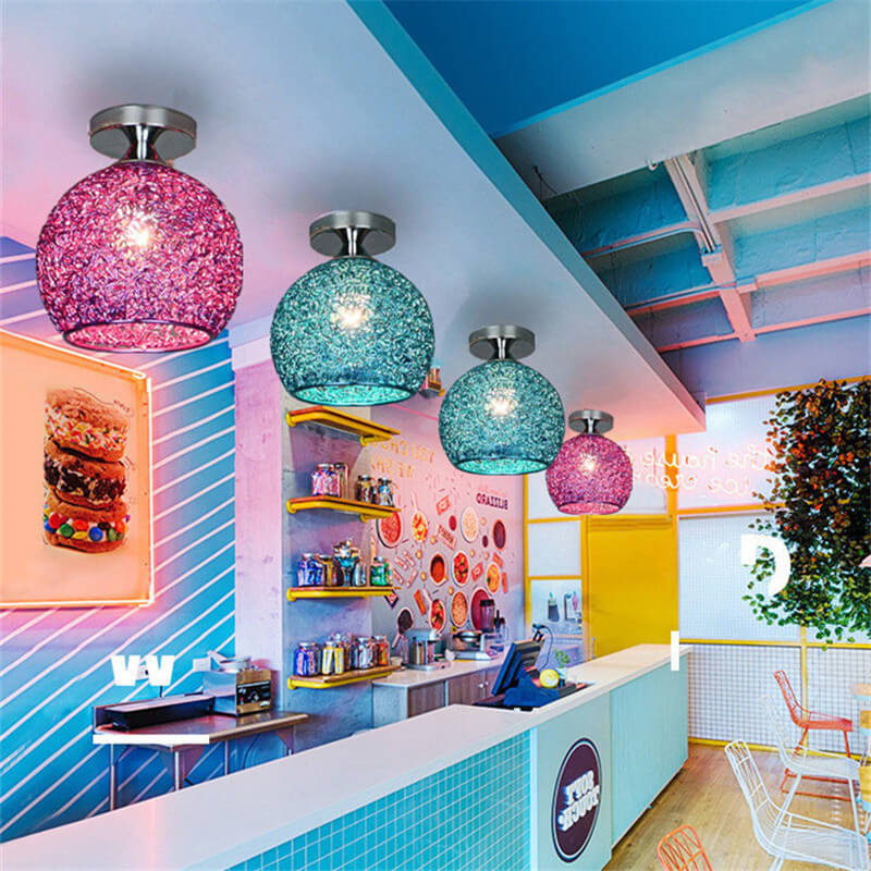 Colorful Semi-Flush Mount Light