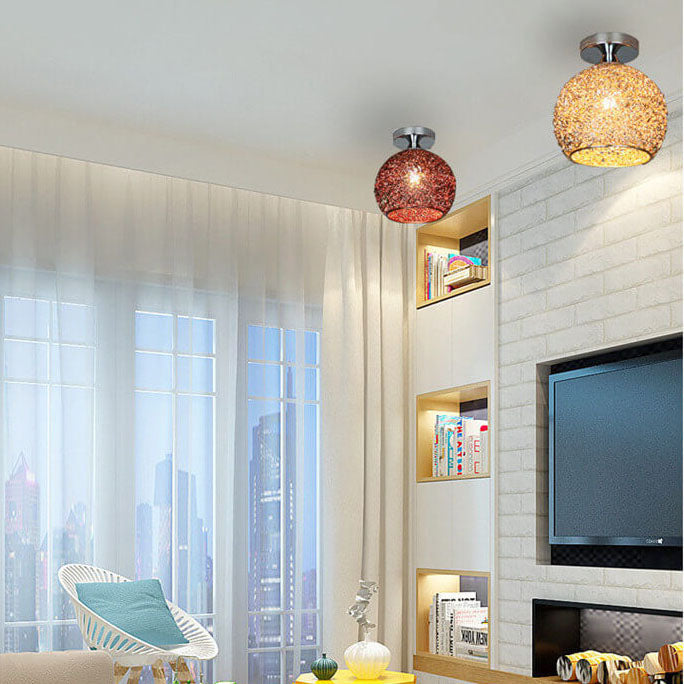 Colorful Semi-Flush Mount Light