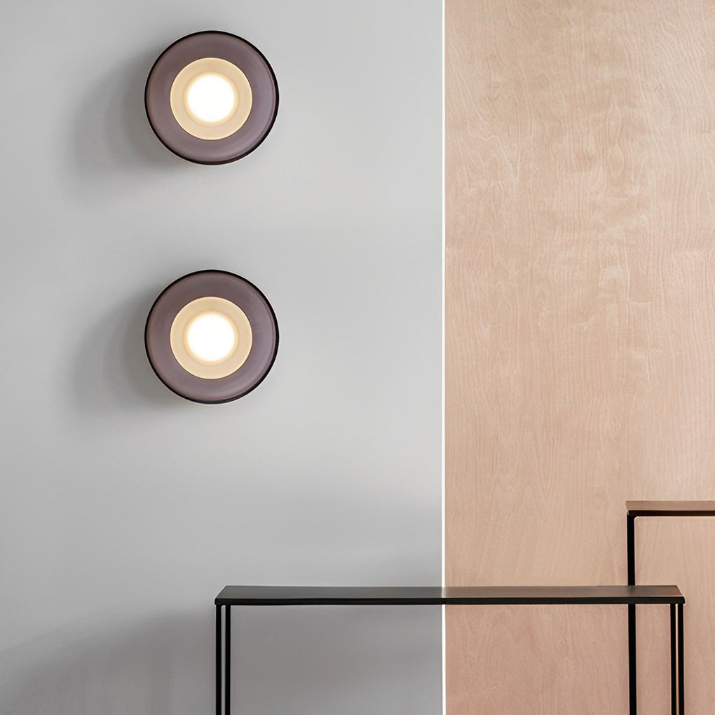 Modern Round Glass LED Wall Sconce