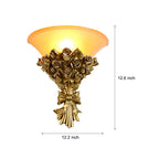 European-Style Retro Resin Rose Wall Lamp