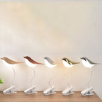 Nordic Bird Clip LED Night Light - USB Rechargeable Table Lamp