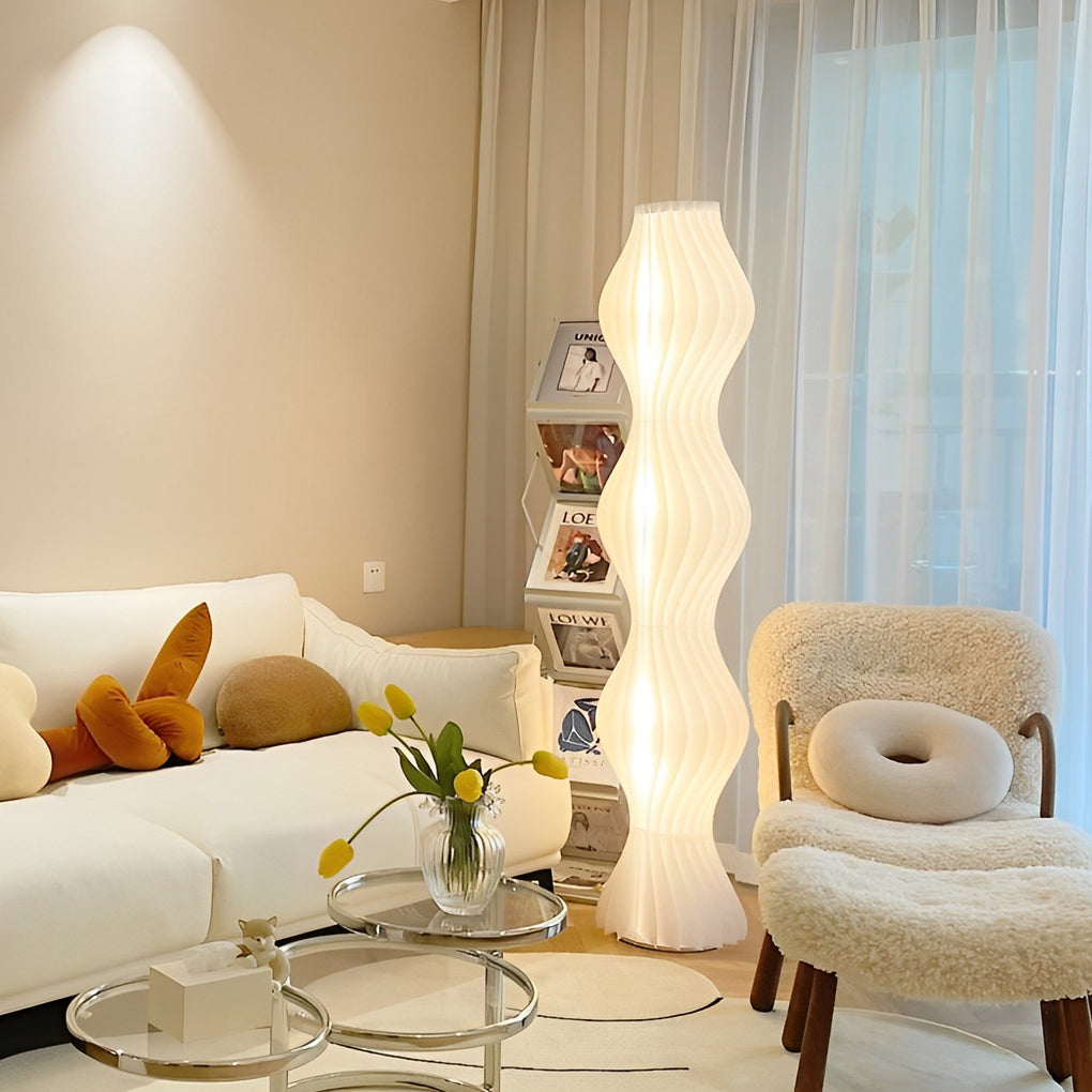 Coastal-Inspired LED Wavy Floor Lamp