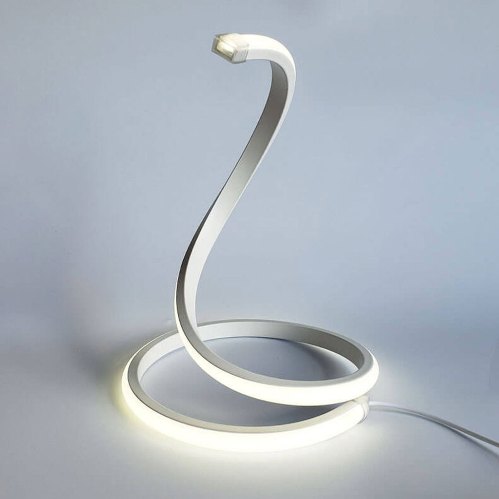 Contemporary Snake-Shaped LED Touch Dimming Table Lamp
