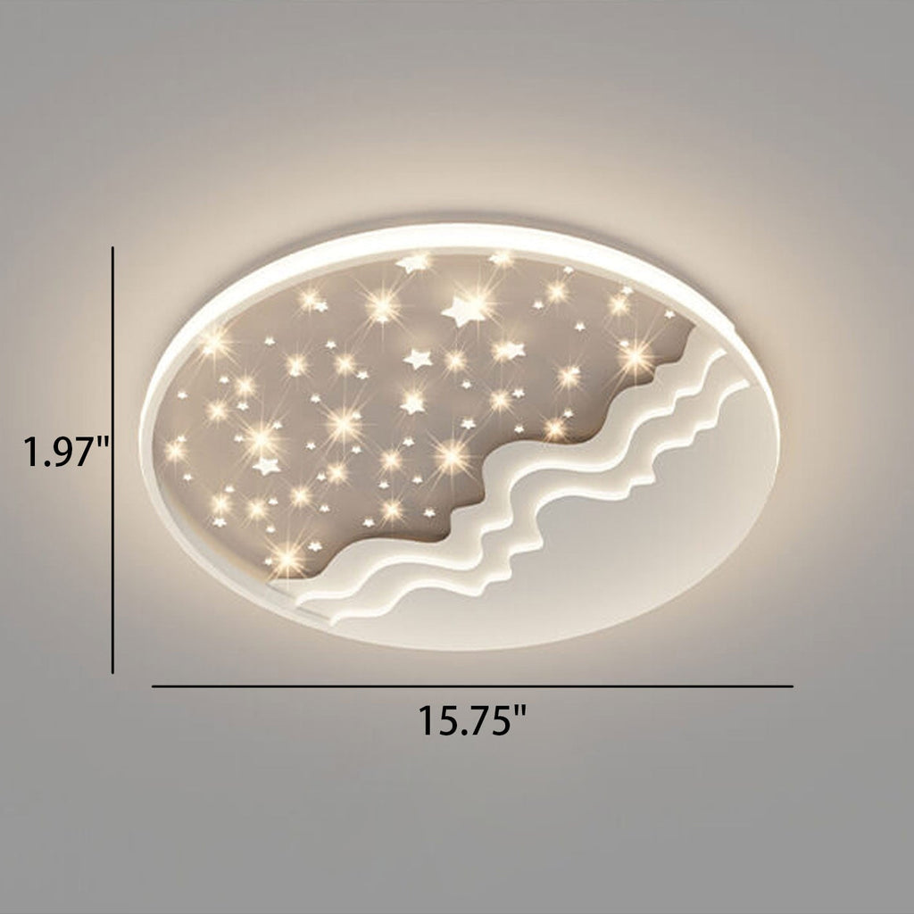 Premium Nordic Star and Moon Aluminum LED Ceiling Light