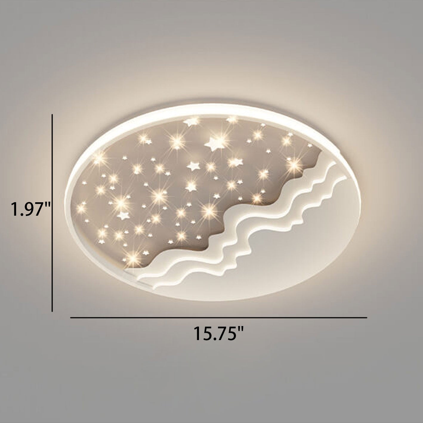 Premium Nordic Star and Moon Aluminum LED Ceiling Light