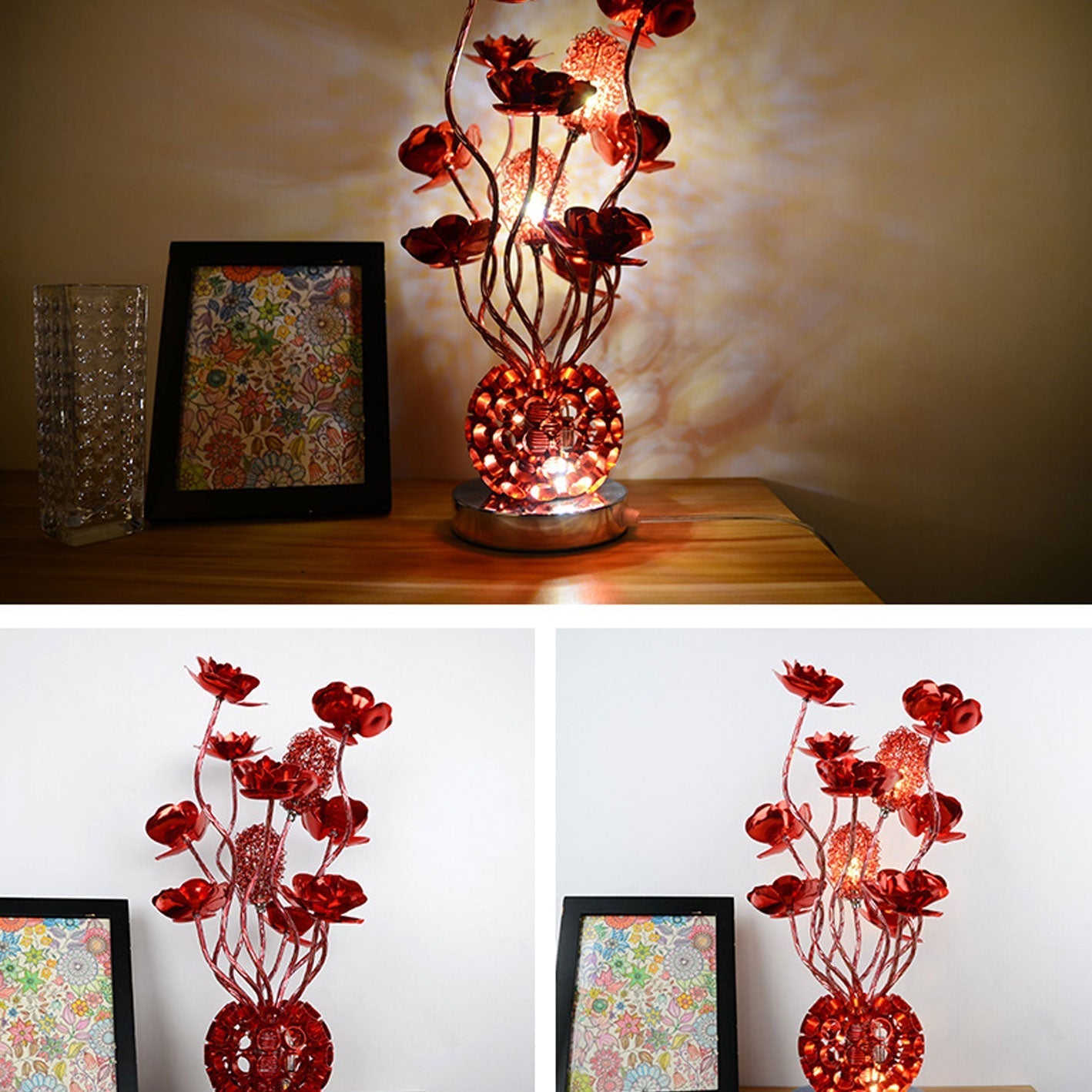 Premium European Rose Aluminum LED Table Lamp