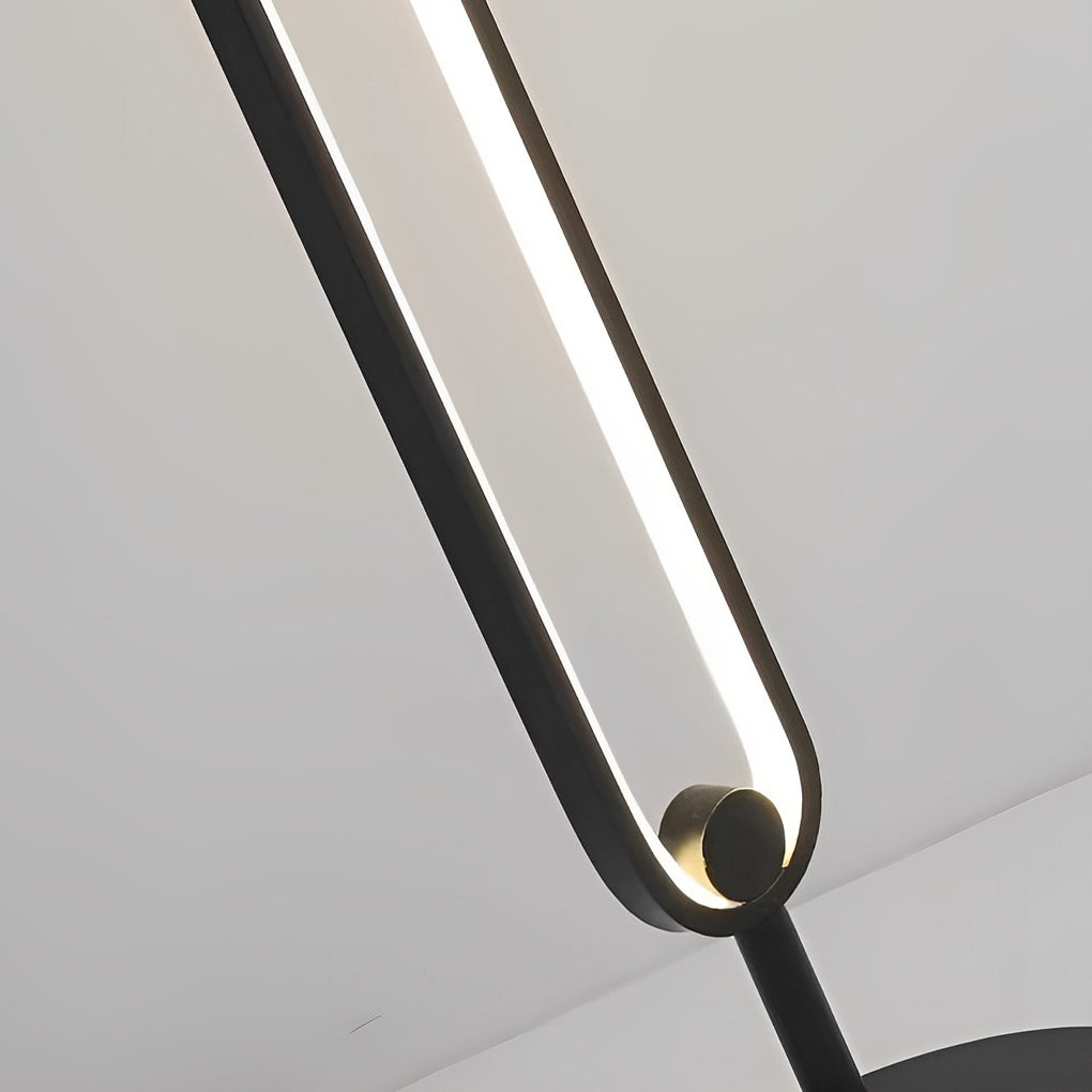 Sleek Oval LED Floor Lamp - Modern Minimalist Design