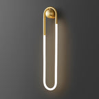 Minimalist Three-Step Dimming LED Wall Lamp - Round Rectangular Copper Design