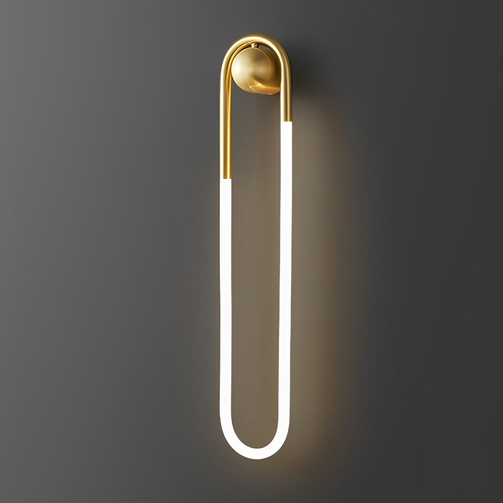 Minimalist Three-Step Dimming LED Wall Lamp - Round Rectangular Copper Design
