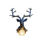 Industrial Deer Head Wall Sconce