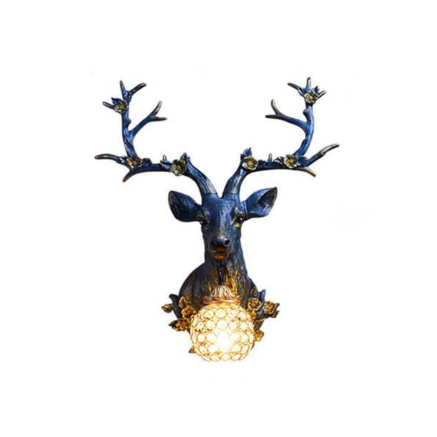 Industrial Deer Head Wall Sconce