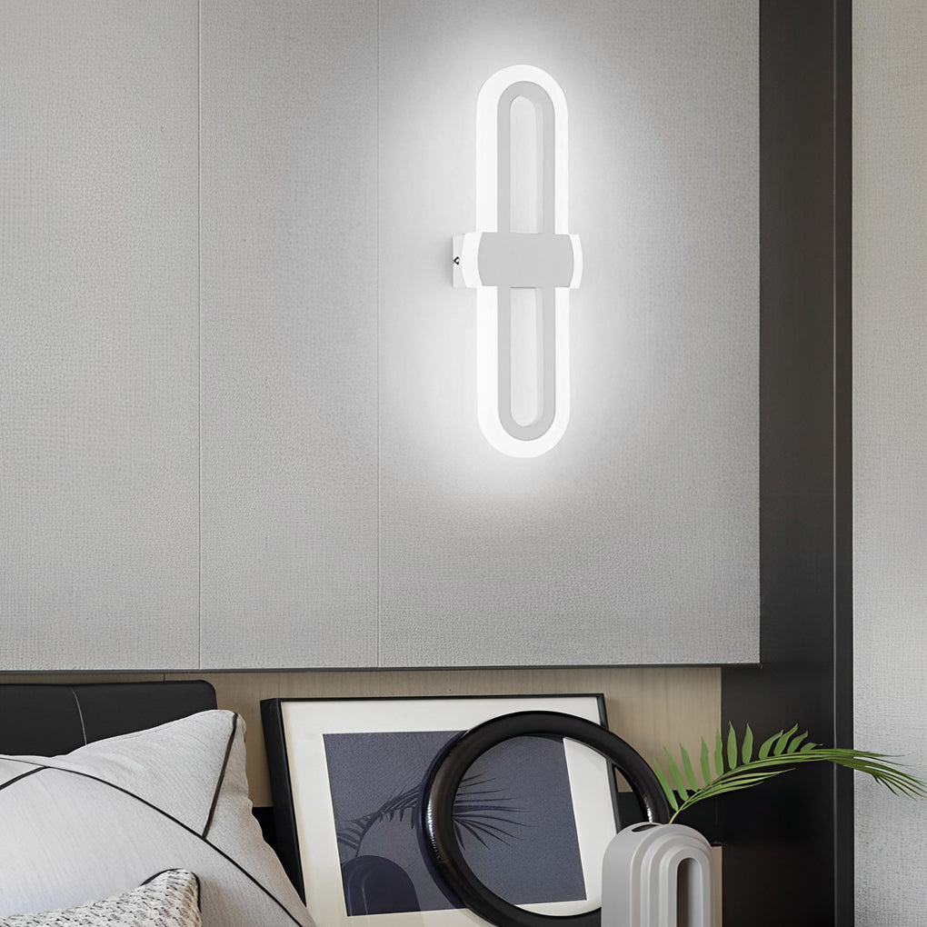 Modern Rounded Rectangular LED Wall Sconce
