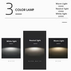 Walnut Finish Slim LED Flush Mount Light