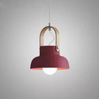 Nordic 1-Light Wood Pendant Light with Handle