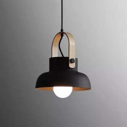 Nordic 1-Light Wood Pendant Light with Handle