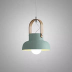 Nordic 1-Light Wood Pendant Light with Handle