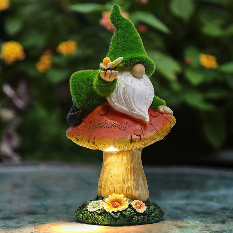Art Deco Solar Gnome LED Outdoor Light