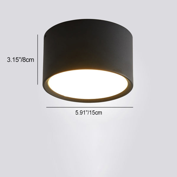 Contemporary Aluminum Acrylic LED Flush Mount Ceiling Light for Hallways