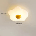 Modern LED Flush Mount Ceiling Light - Creative Fried Egg Design for Living Room