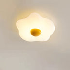 Modern LED Flush Mount Ceiling Light - Creative Fried Egg Design for Living Room