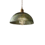 Nordic Stripe Glass Pendant Light - Brass, 1-Light Design for Living Room