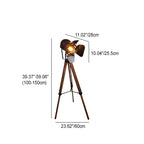 Modern Iron and Wood 1-Light Floor Lamp for Living Room
