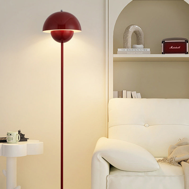 Scandinavian Mushroom Iron Floor Lamp - 1-Light Design for Living Room
