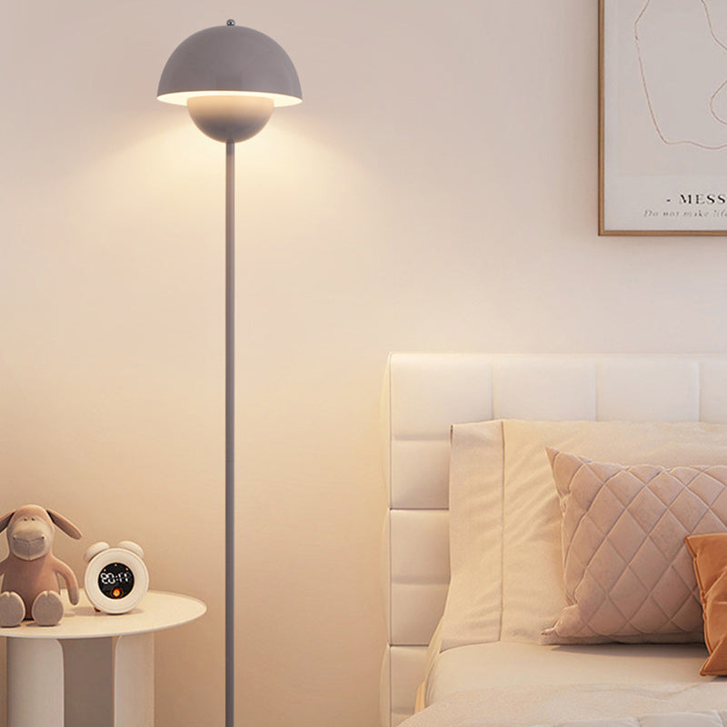 Scandinavian Mushroom Iron Floor Lamp - 1-Light Design for Living Room