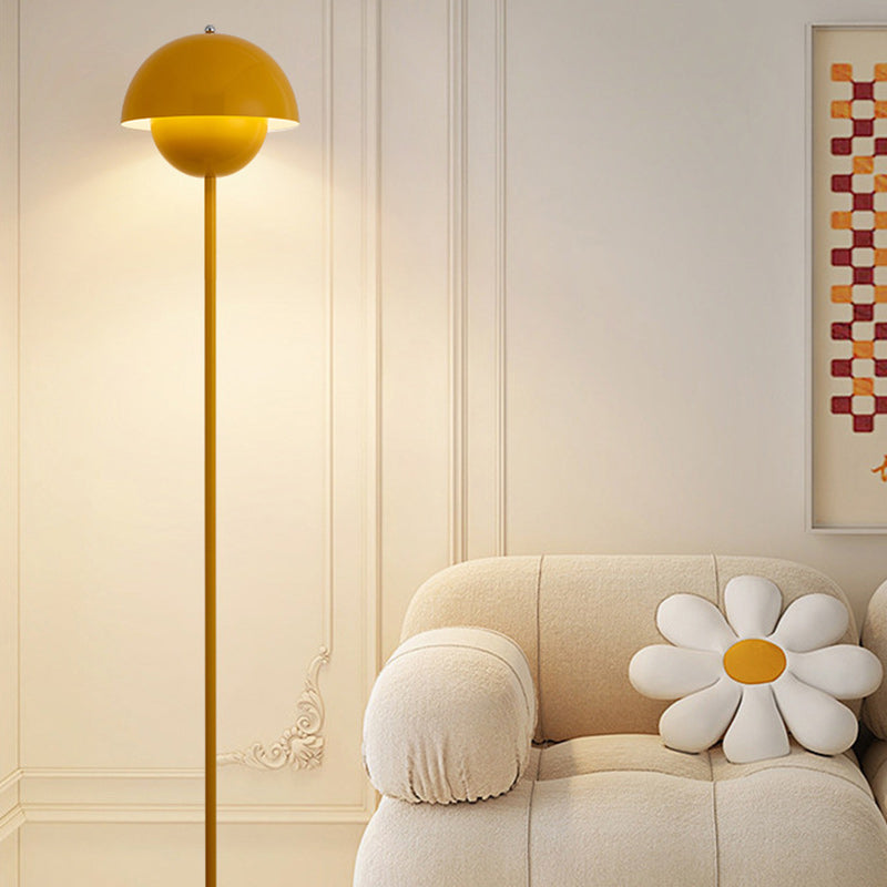Scandinavian Mushroom Iron Floor Lamp - 1-Light Design for Living Room