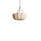 French Petal Semi-Circular Fabric Lampshade Chandelier