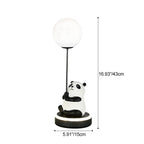 Modern Panda Design LED Table Lamp with Resin Base and PVC Lampshade for Bedroom
