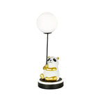 Modern Panda Design LED Table Lamp with Resin Base and PVC Lampshade for Bedroom