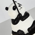 Modern Panda Design LED Table Lamp with Resin Base and PVC Lampshade for Bedroom