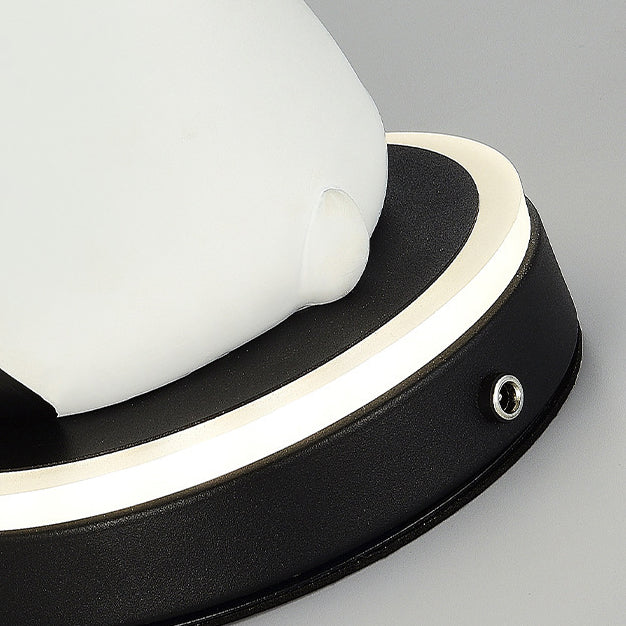 Modern Panda Design LED Table Lamp with Resin Base and PVC Lampshade for Bedroom