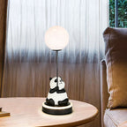 Modern Panda Design LED Table Lamp with Resin Base and PVC Lampshade for Bedroom