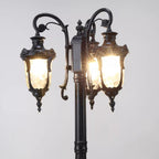 Elegant European Aluminum 3-Light Outdoor Post Lamp