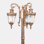 Elegant European Aluminum 3-Light Outdoor Post Lamp
