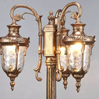Elegant European Aluminum 3-Light Outdoor Post Lamp