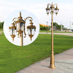 Elegant European Aluminum 3-Light Outdoor Post Lamp