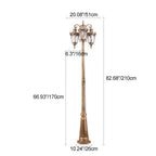 Elegant European Aluminum 3-Light Outdoor Post Lamp