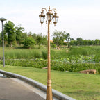 Elegant European Aluminum 3-Light Outdoor Post Lamp