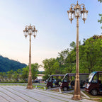 Elegant European Aluminum 3-Light Outdoor Post Lamp