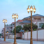 Elegant European Aluminum 3-Light Outdoor Post Lamp