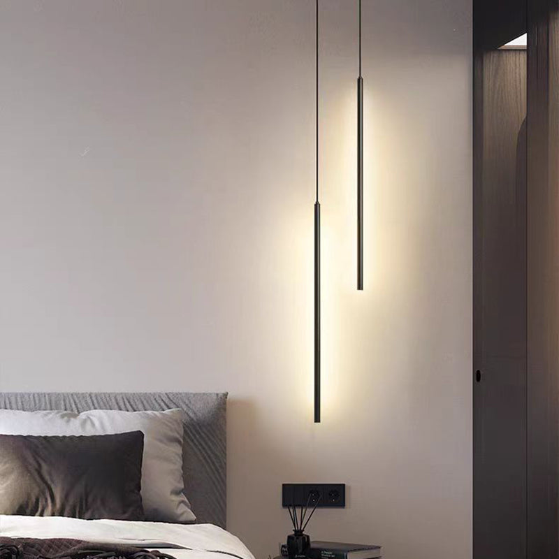 Contemporary Aluminum and Silicone LED Pendant Light for Bedroom
