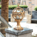 Premium French Aluminum Glass Globe Outdoor Post Light