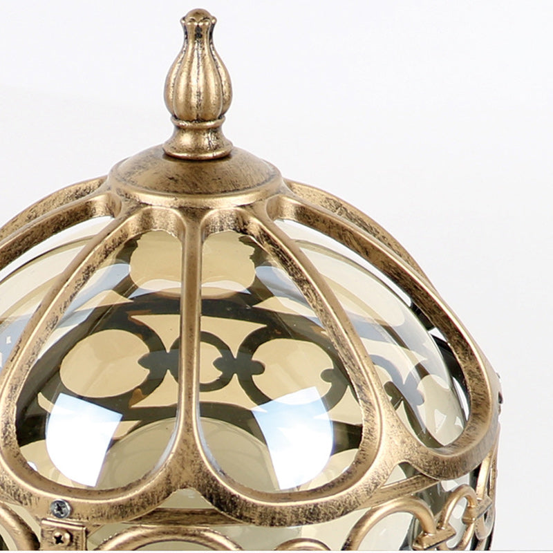 Premium French Aluminum Glass Globe Outdoor Post Light