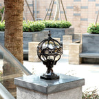 Premium French Aluminum Glass Globe Outdoor Post Light